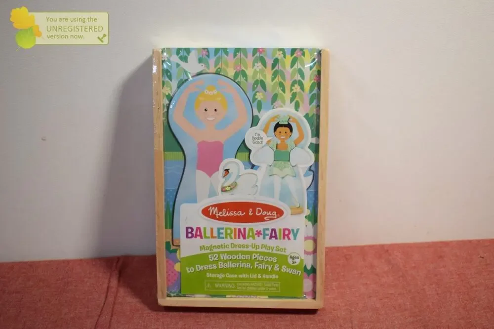 Melissa & Doug Ballerina And Fairy Magnetic Dress-Up Double-Sided Wooden Doll